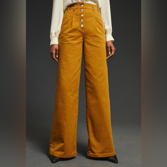 Maeve by Anthropologie High Waisted Pleated Wide Leg Pant - Picture 2 of 5